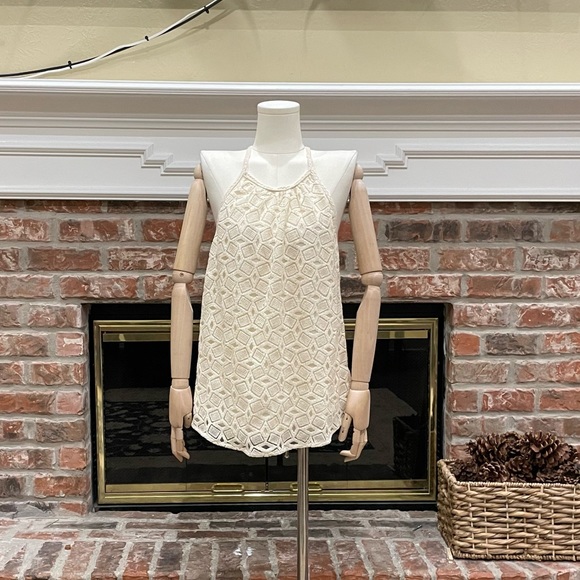 Romeo & Juliet Couture braided strap cream tank top / S / New With Tags - Picture 10 of 16